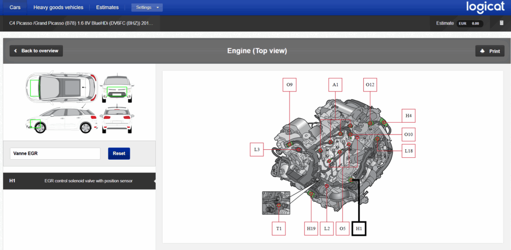 Diagnosing the EGR system using Haynespro