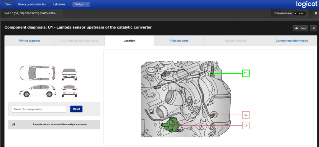 Lambda sensor location haynespro