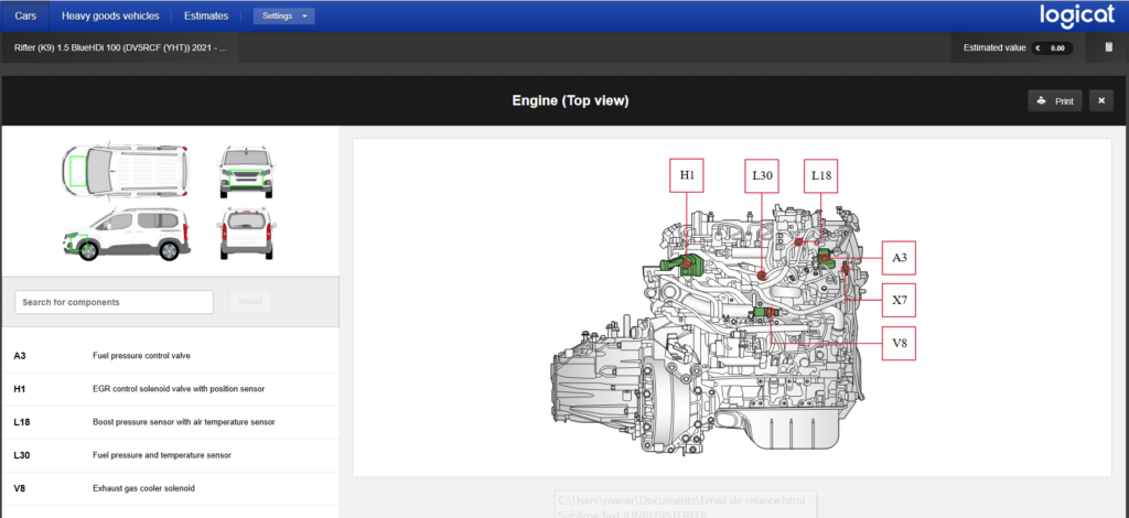 Injector and fuel rail locations haynespro