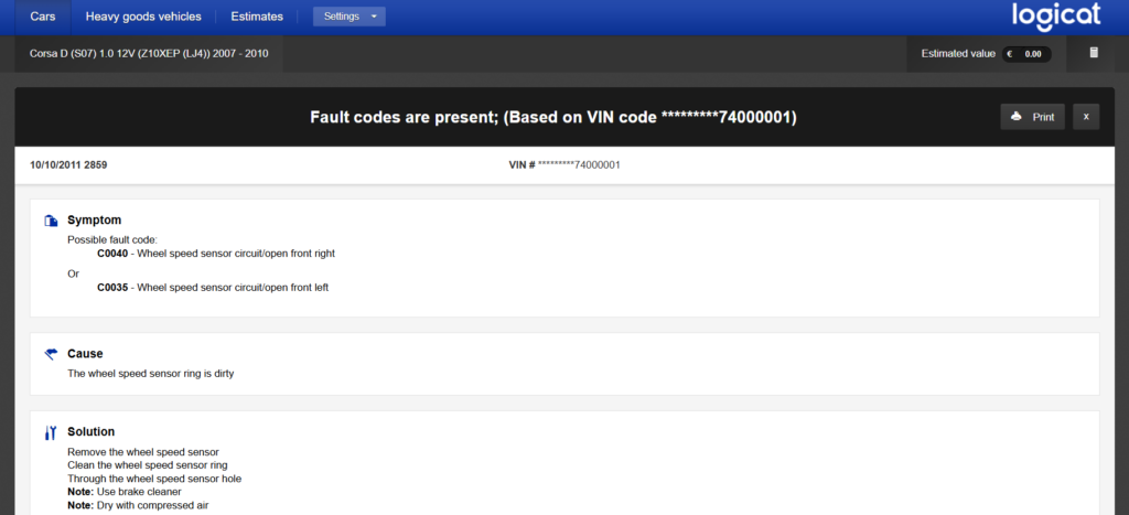 FAULT CODES in haynespro