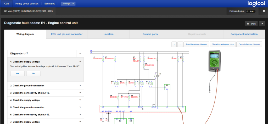 Wiring diagrams and connections in haynespro